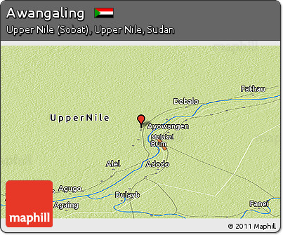 Physical Panoramic Map of Awangaling