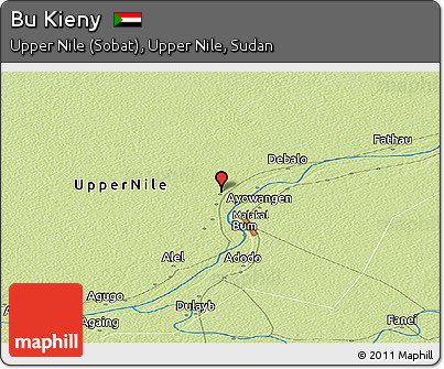Physical Panoramic Map of Bu Kieny