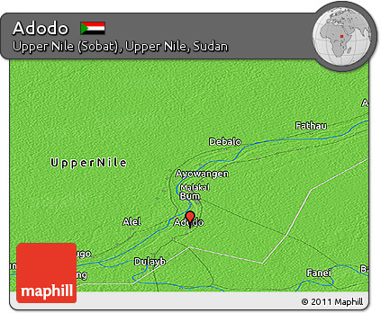 Political Panoramic Map of Adodo