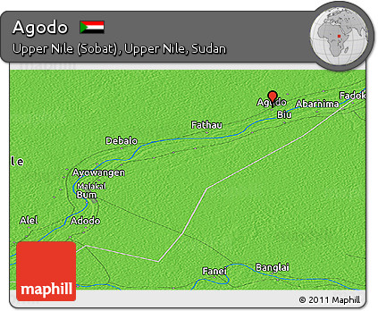 Political Panoramic Map of Agodo