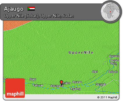 Political Panoramic Map of Ajaugo