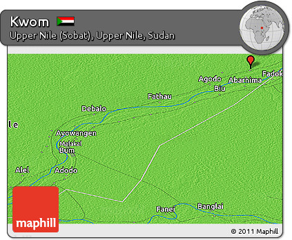 Political Panoramic Map of Kwom
