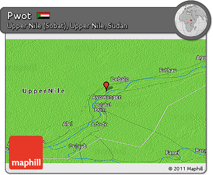 Political Panoramic Map of Pwot