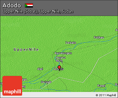 Political Panoramic Map of Adodo