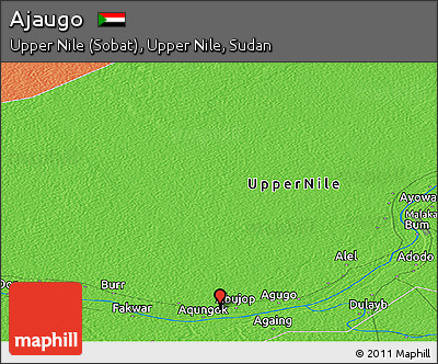 Political Panoramic Map of Ajaugo