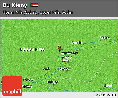 Political Panoramic Map of Bu Kieny