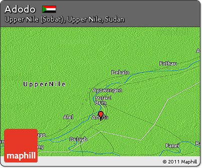 Political Panoramic Map of Adodo