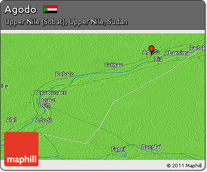 Political Panoramic Map of Agodo