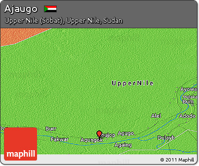 Political Panoramic Map of Ajaugo