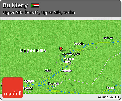 Political Panoramic Map of Bu Kieny