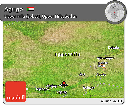 Satellite Panoramic Map of Agugo