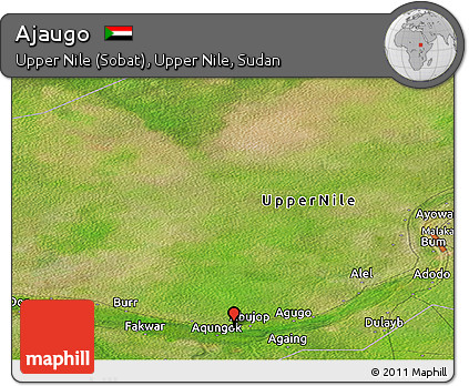 Satellite Panoramic Map of Ajaugo