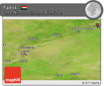 Satellite Panoramic Map of Fadok