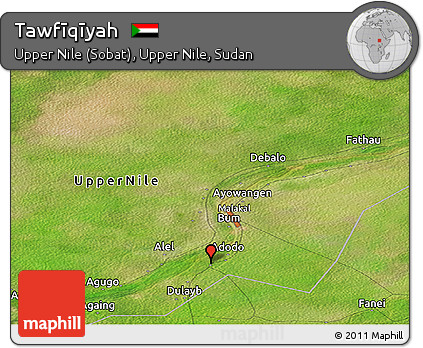 Satellite Panoramic Map of Tawfīqīyah