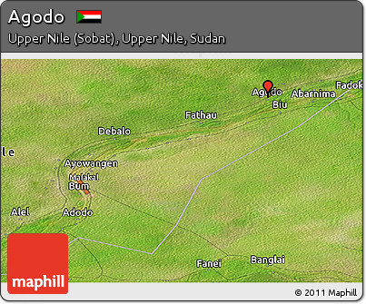 Satellite Panoramic Map of Agodo