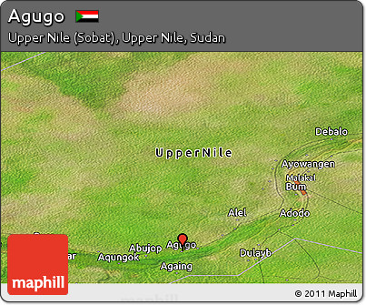 Satellite Panoramic Map of Agugo
