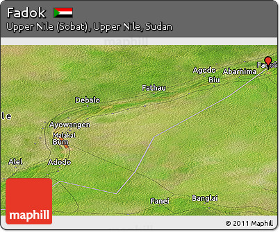 Satellite Panoramic Map of Fadok