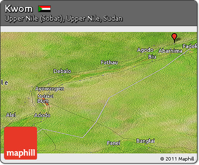 Satellite Panoramic Map of Kwom