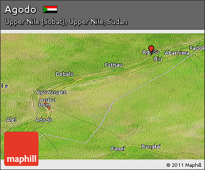 Satellite Panoramic Map of Agodo
