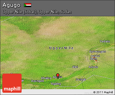 Satellite Panoramic Map of Agugo