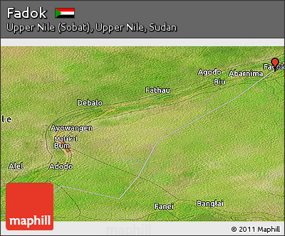 Satellite Panoramic Map of Fadok