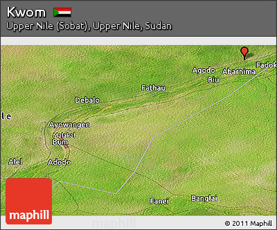 Satellite Panoramic Map of Kwom