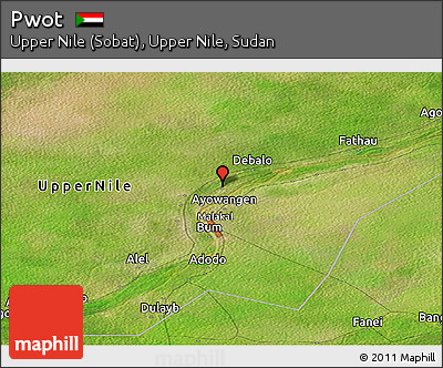Satellite Panoramic Map of Pwot