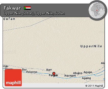 Shaded Relief Panoramic Map of Fakwar