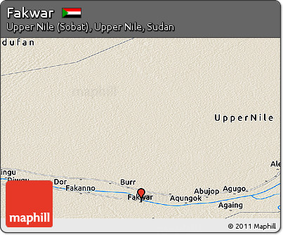 Shaded Relief Panoramic Map of Fakwar
