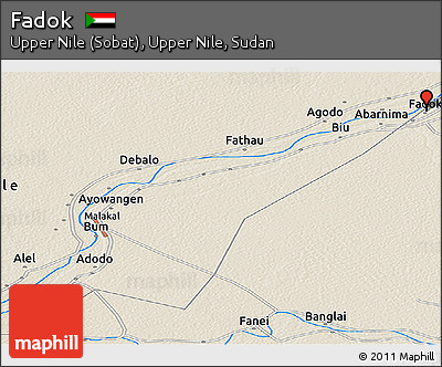 Shaded Relief Panoramic Map of Fadok