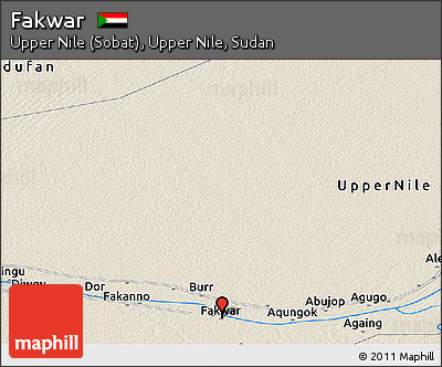 Shaded Relief Panoramic Map of Fakwar