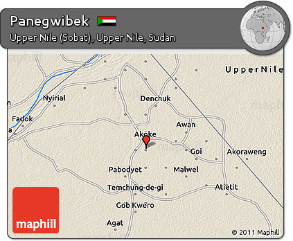 Shaded Relief 3D Map of Panegwibek