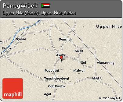 Shaded Relief 3D Map of Panegwibek