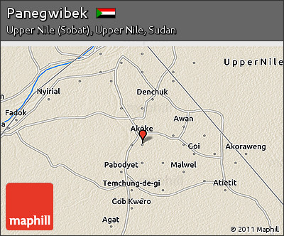Shaded Relief 3D Map of Panegwibek