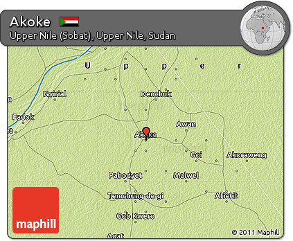 Physical Map of Akoke