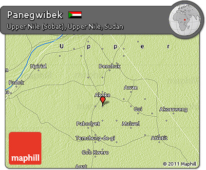 Physical Map of Panegwibek