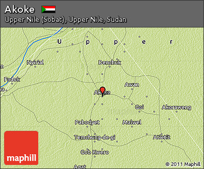 Physical Map of Akoke