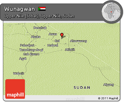 Physical Panoramic Map of Wunagwan