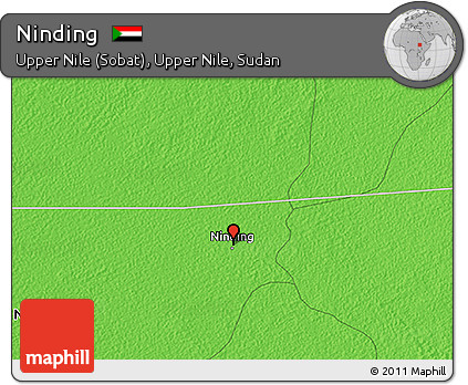 Political 3D Map of Ninding
