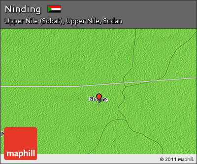 Political 3D Map of Ninding