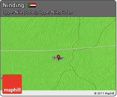 Political 3D Map of Ninding