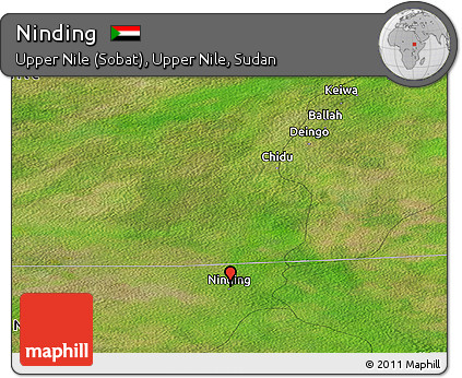 Satellite Panoramic Map of Ninding