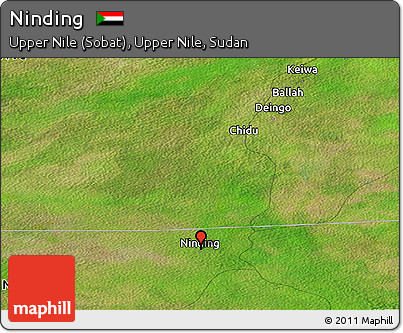 Satellite Panoramic Map of Ninding