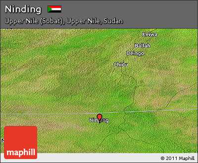 Satellite Panoramic Map of Ninding