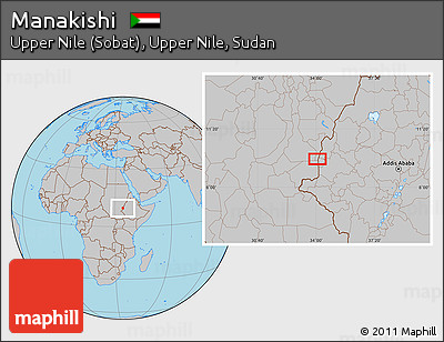 Gray Location Map of Manakishi