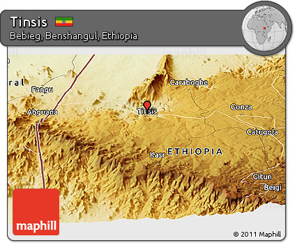 Physical Panoramic Map of Tinsis