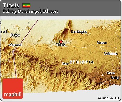 Physical Panoramic Map of Tinsis