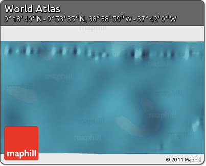 Satellite 3D Map of the Area around 9° 36' 8" N, 38° 10' 29" W