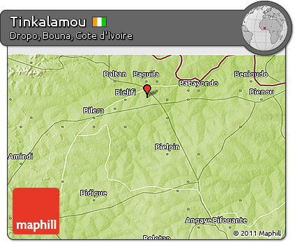 Physical 3D Map of Tinkalamou