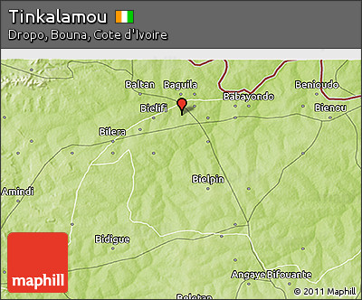 Physical 3D Map of Tinkalamou